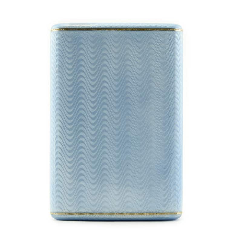 A Russian jeweled gilded silver & guilloché enamel Imperial presentation cigarette case, the Third Artel - Image 6