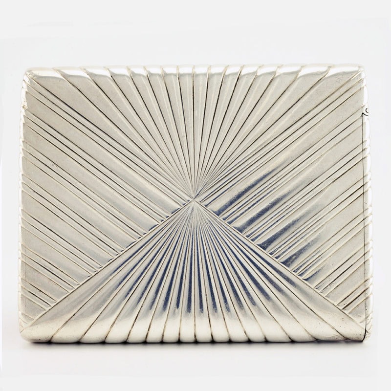 Russian antique silver cigarette case set with a 1732 coin from the period of Empress Anna - Image 12