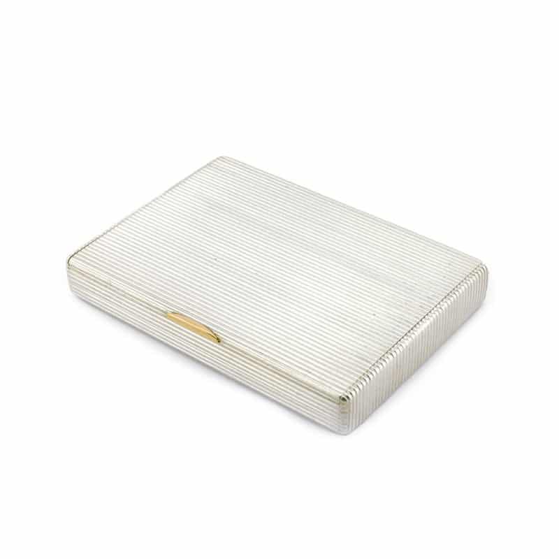 A Fabergé silver cigarette case