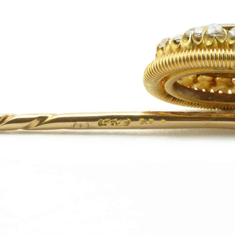 Grand Duchess Elizabeth Feodorovna: A very rare Fabergé diamond-set gold & enamel Imperial presentation stick pin - Image 6