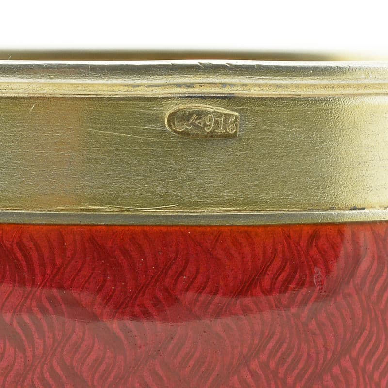 A Fabergé gilded silver & guilloché enamel small cup, workmaster Anders Nevalainen - Image 3