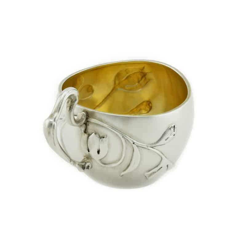 An antique Russian Art Nouveau silver vodka cup, probably Gerasim Mitrofanov - Image 5