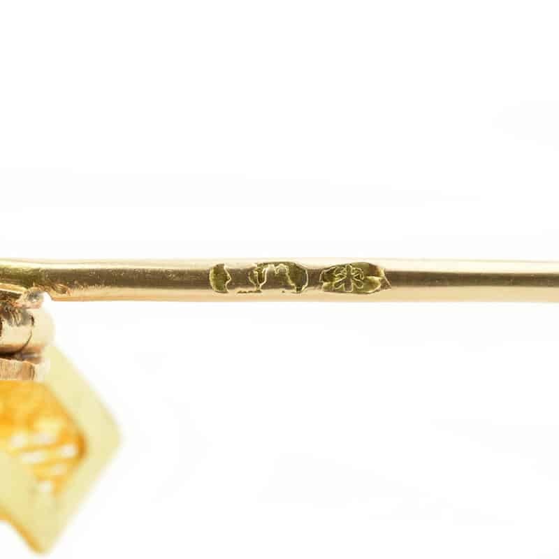 A Russian pearl-set gold horseshoe brooch - Image 6