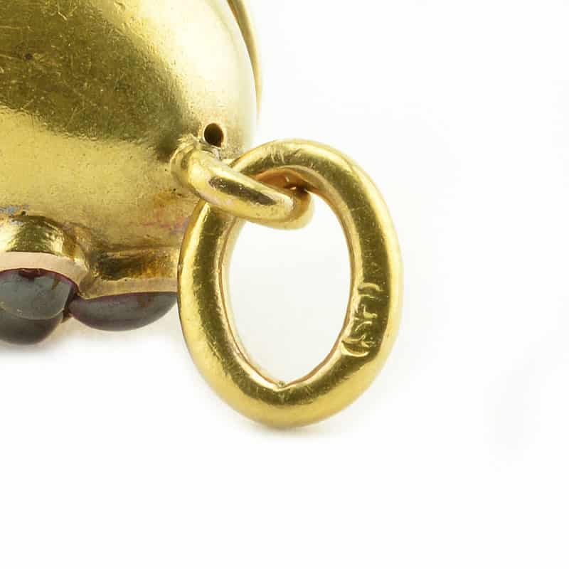 A Faberge jeweled gold miniature pendant egg, Eduard Schramm - Image 3