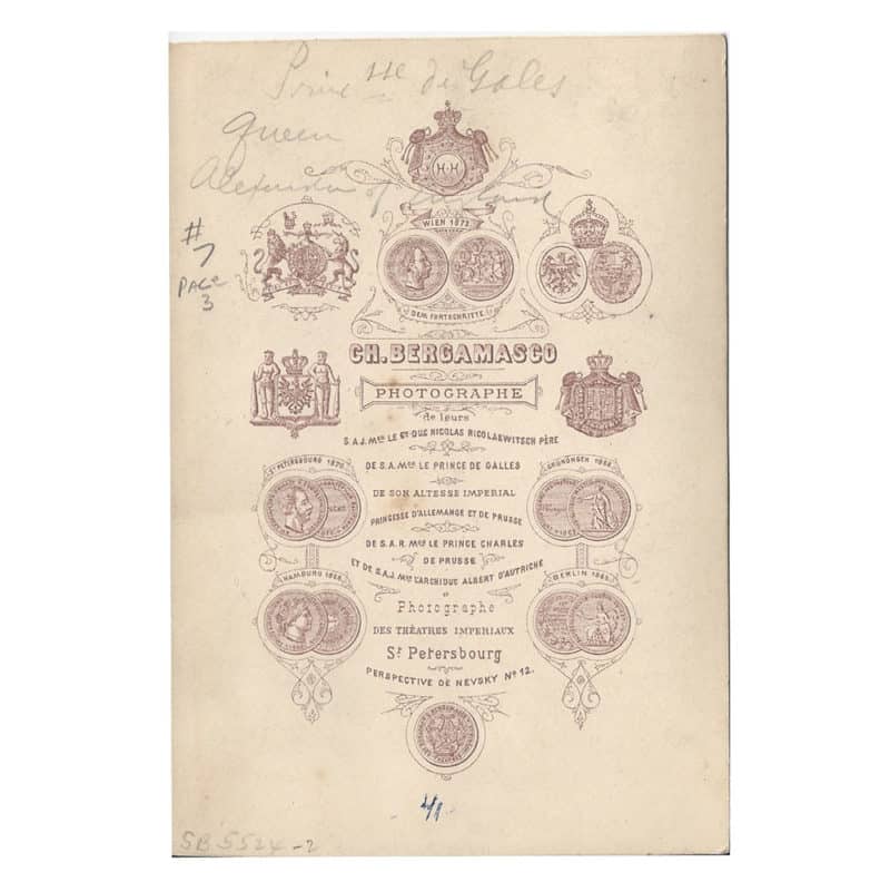 A cabinet card photograph of Alexandra, Princess of Wales, later Queen Alexandra - Image 2