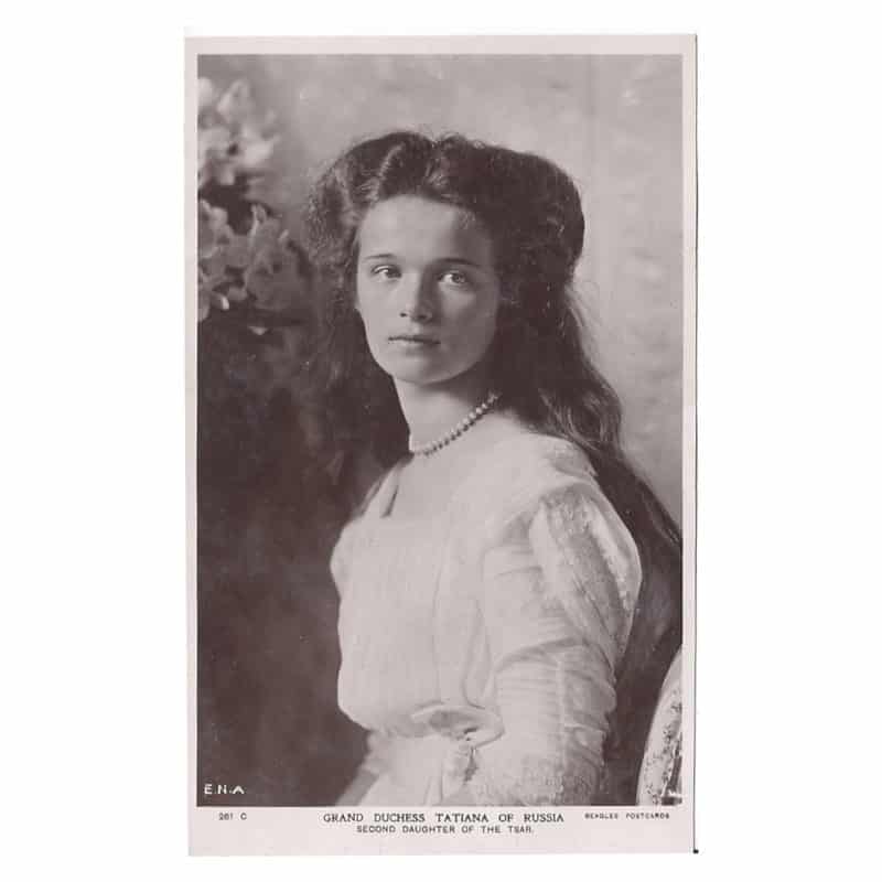 A British photo postcard with portrait of Grand Duchess Tatiana