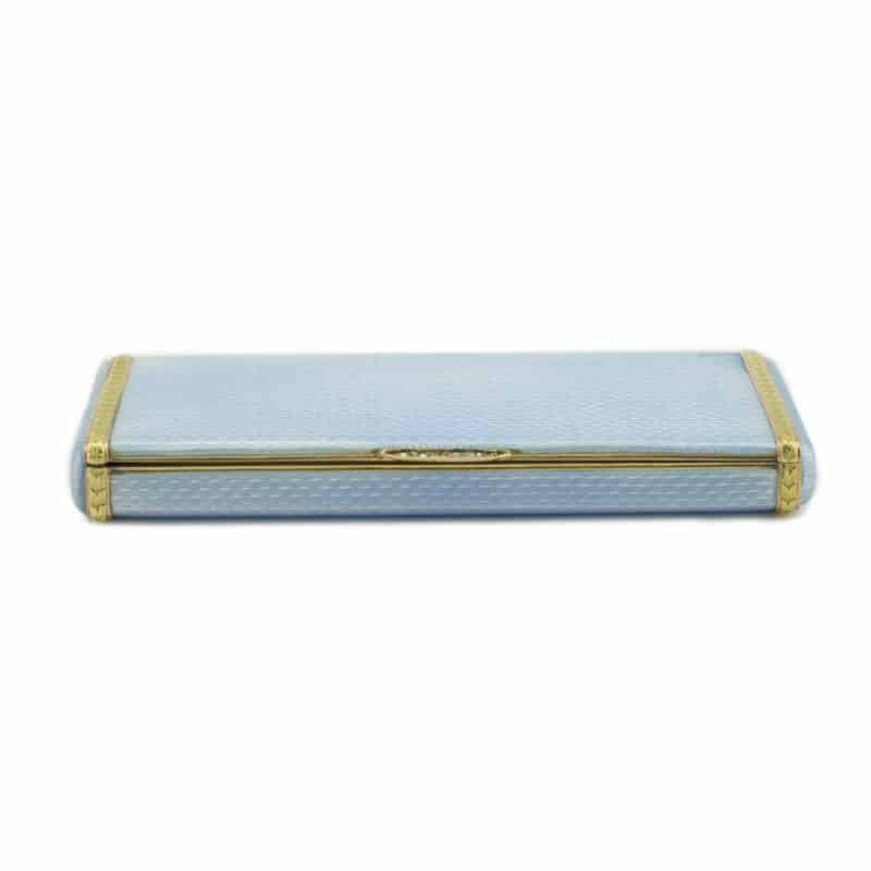 A Faberge Gold and Enamel Cigarette Case, August Hollming