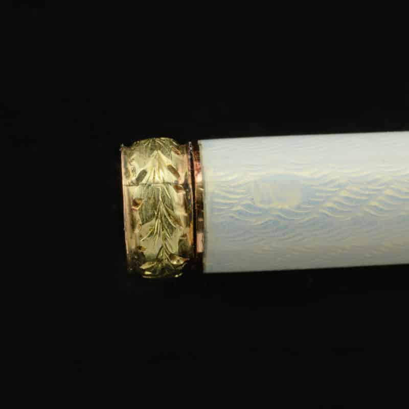 A Faberge  gold mounted silver gilt and guilloche enamel pencil - Image 5