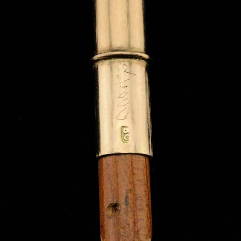 A Faberge  gold mounted silver gilt and guilloche enamel pencil - Image 6
