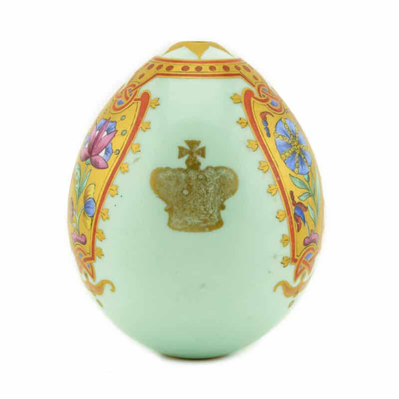 A Russian porcelain Easter egg after a design by Sergei Romanov, Imperial Porcelain Factory