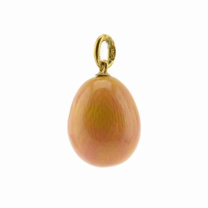 A Fabergé Silver, Diamond & Enamel Miniature Pendant Egg Workmaster August Hollming - Image 2