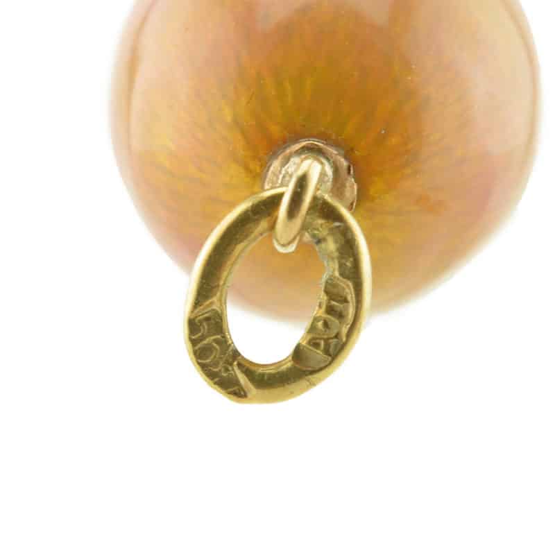 A Fabergé Silver, Diamond & Enamel Miniature Pendant Egg Workmaster August Hollming - Image 3