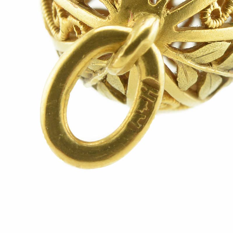 A Fabergé gold & diamond miniature pendant egg, workmaster August Hollming - Image 3
