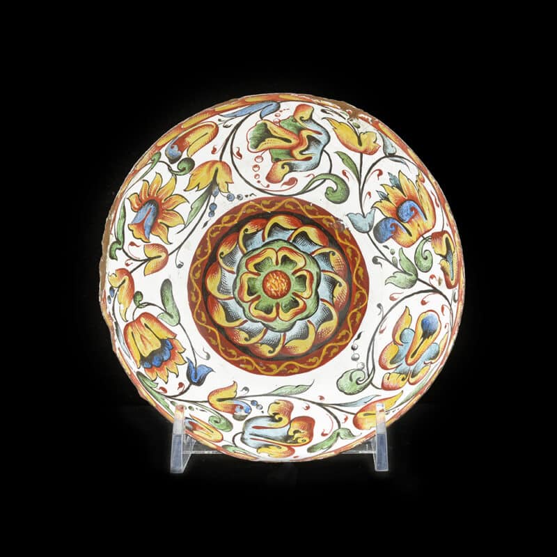 A Russian Enamel Copper Bowl, Solvychegodsk, late 17th Century - Image 2