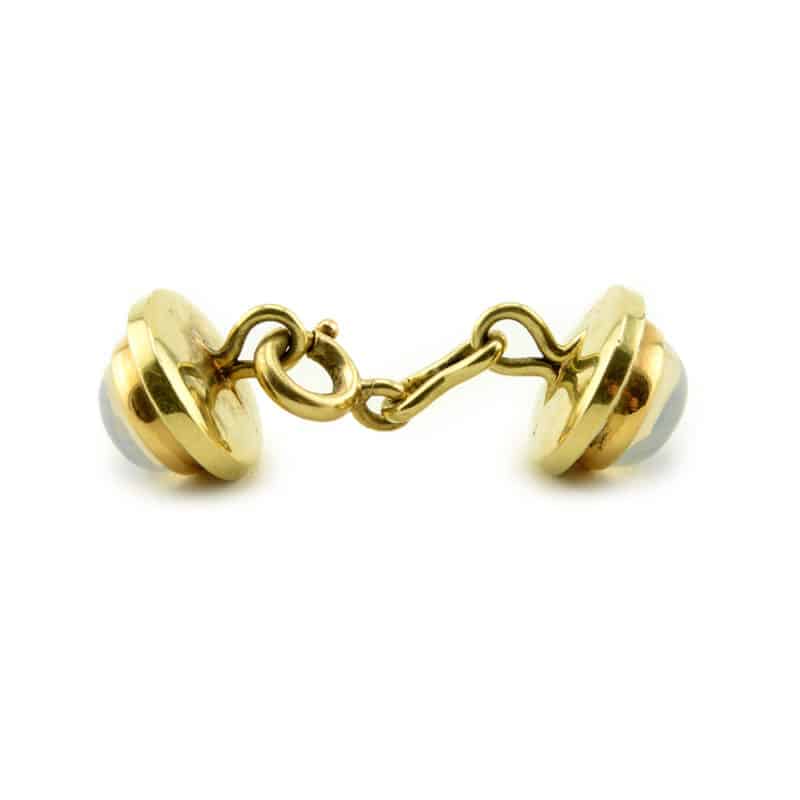 Russian Grand Duke Peter Nikolaevich Cufflinks - Moonstones and Enamel - Image 5