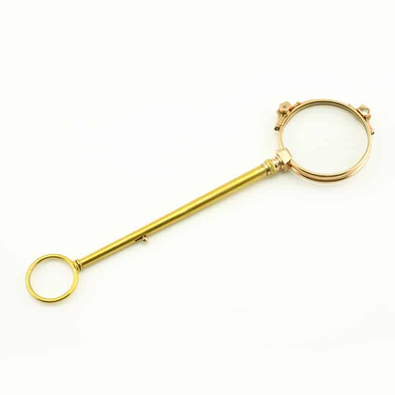 A Russian Two Color Gold Lorgnette in Fitted Box - Image 2