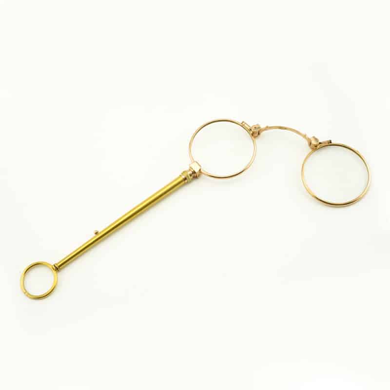 A Russian Two Color Gold Lorgnette in Fitted Box - Image 3