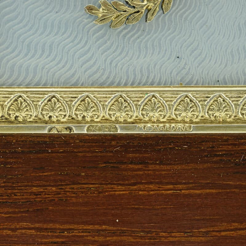 A Faberge Silver Mounted, Wood and Guilloche Enamel Photograph Frame, Anders Nevalainen - Image 5