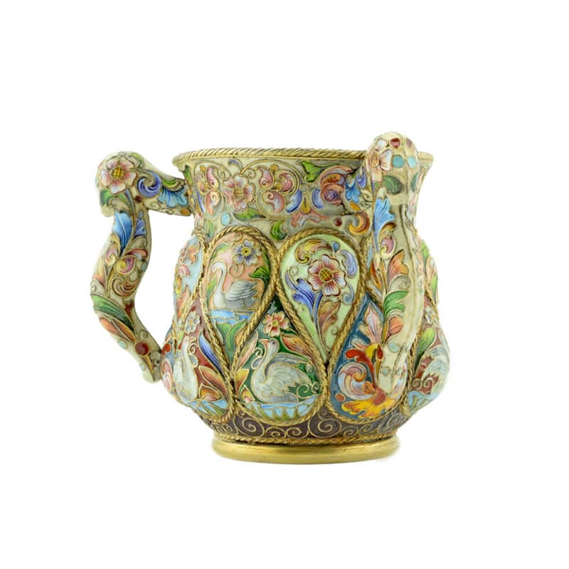 Feodor Ruckert Enamel 3 Handled Loving Cup - Image 2