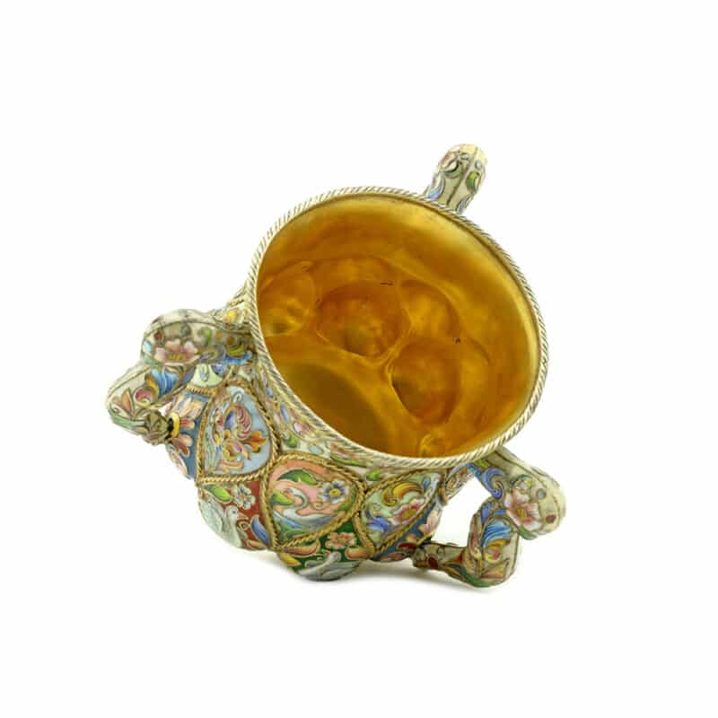 Feodor Ruckert Enamel 3 Handled Loving Cup - Image 5
