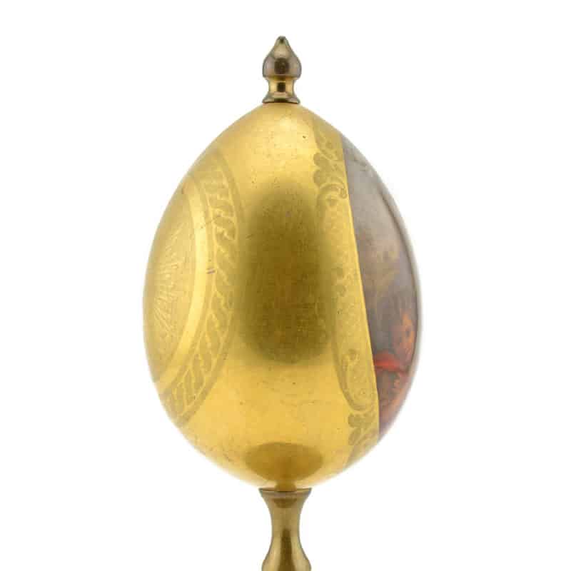 Russian Porcelain Easter Egg with Painted Scene - Image 3