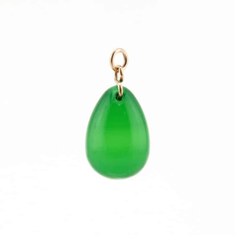 A Russian Silver and Chalcedony Miniature Pendant Egg - Image 2