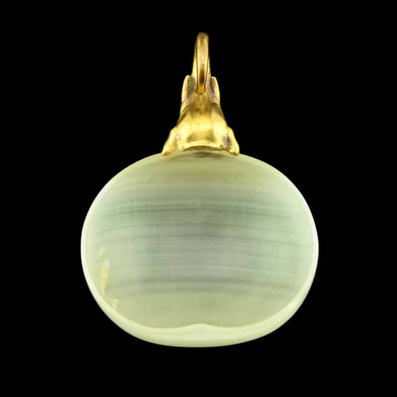 A Faberge Two Color Gold, Ruby and Carved Agate Figural Kovsh, Michael Perchin - Image 8