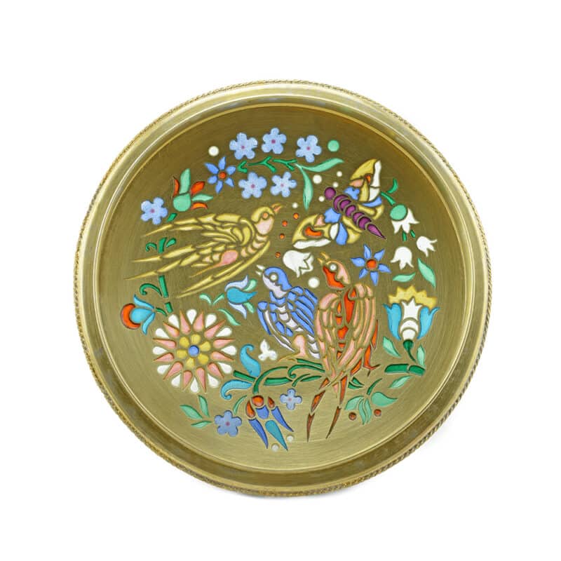 A Russian Silver Gilt, Cloisonne and Plique-a-jour Enamel Box, Ovchinnikov - Image 7