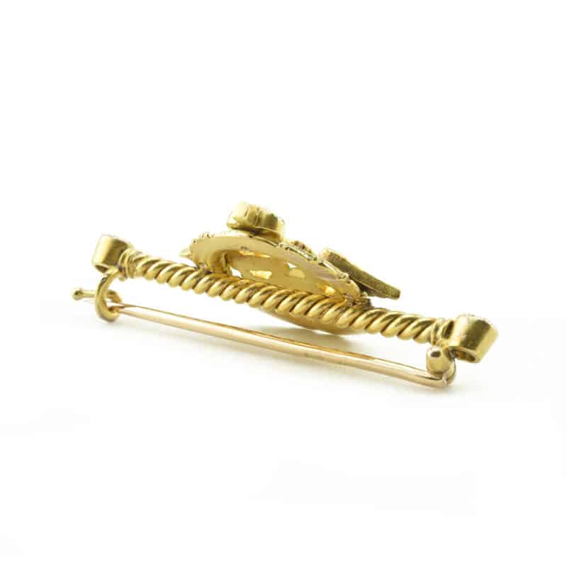 Faberge Gold, Diamond and Sapphire Imperial Presentation Brooch, Alfred Thielemann - Image 5