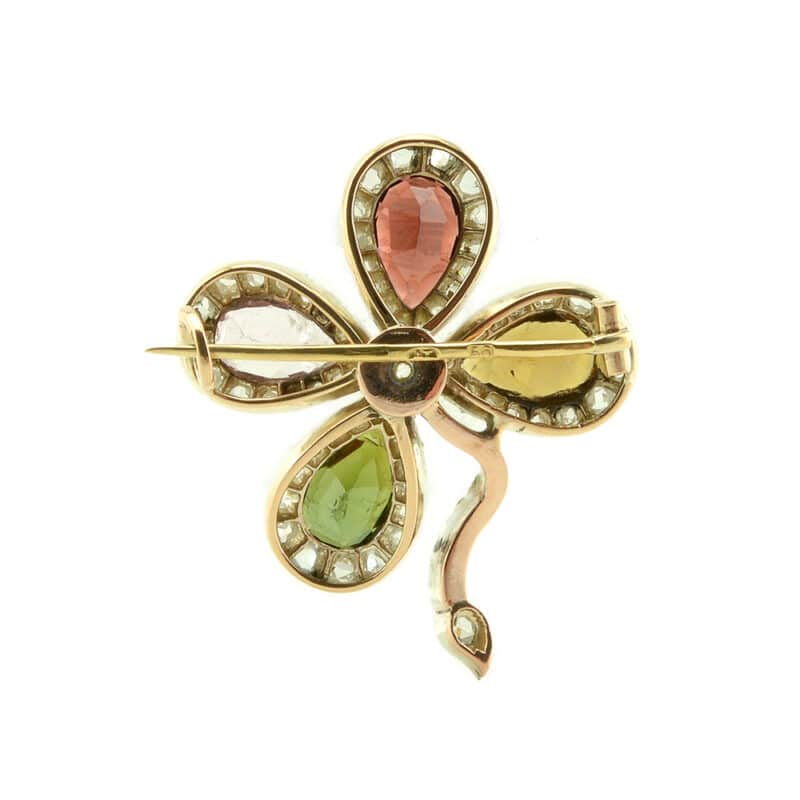 A Magnificent Faberge Gold, Diamond and Gemstone Brooch, Workmaster Alfred Thielemann - Image 2
