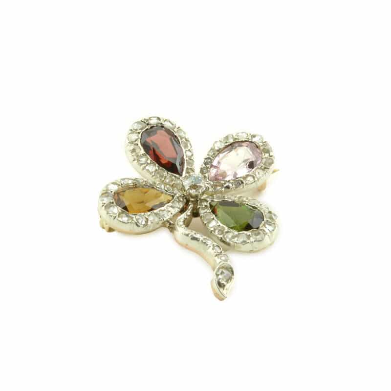 A Magnificent Faberge Gold, Diamond and Gemstone Brooch, Workmaster Alfred Thielemann - Image 3
