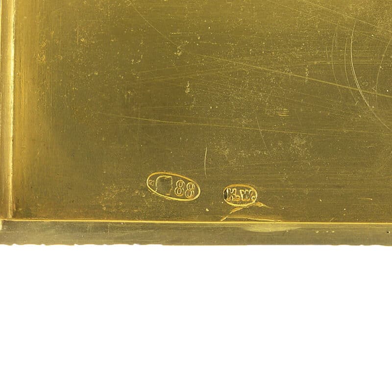 A Faberge Silver, Enamel and Diamond Vesta Case, Henrik Wigstrom - Image 10
