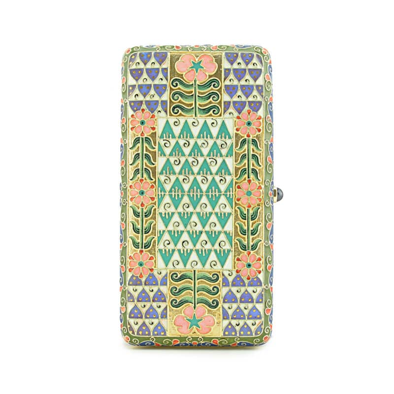 Faberge Gilded Silver and Enamel Cigarette Case, Feodor Ruckert