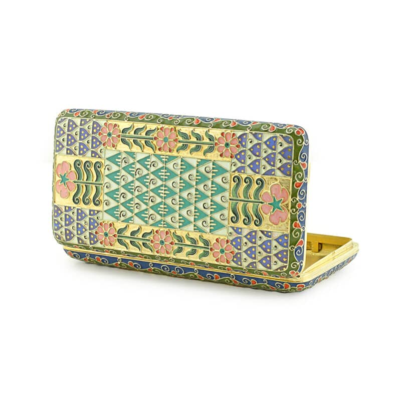 Faberge Gilded Silver and Enamel Cigarette Case, Feodor Ruckert - Image 6
