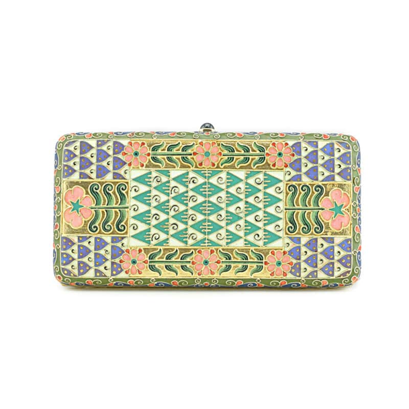 Faberge Gilded Silver and Enamel Cigarette Case, Feodor Ruckert - Image 2
