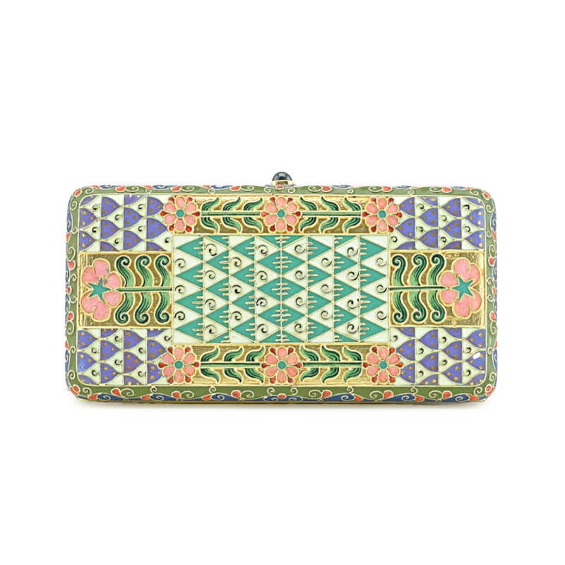 Faberge Gilded Silver and Enamel Cigarette Case, Feodor Ruckert - Image 4