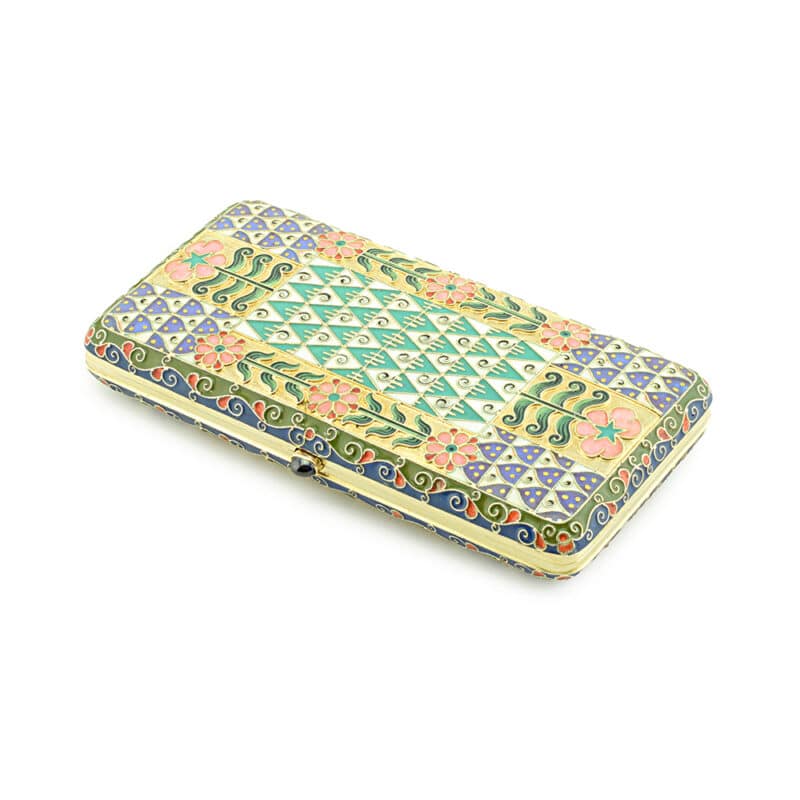 Faberge Gilded Silver and Enamel Cigarette Case, Feodor Ruckert - Image 5