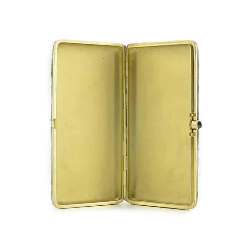 Faberge Gilded Silver and Enamel Cigarette Case, Feodor Ruckert - Image 7