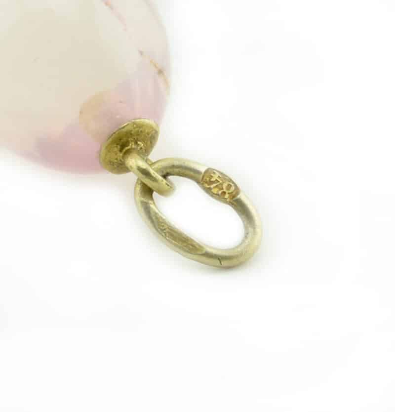 A Faberge Silver and Pink Quartz Miniature Pendant Easter Egg - Image 6