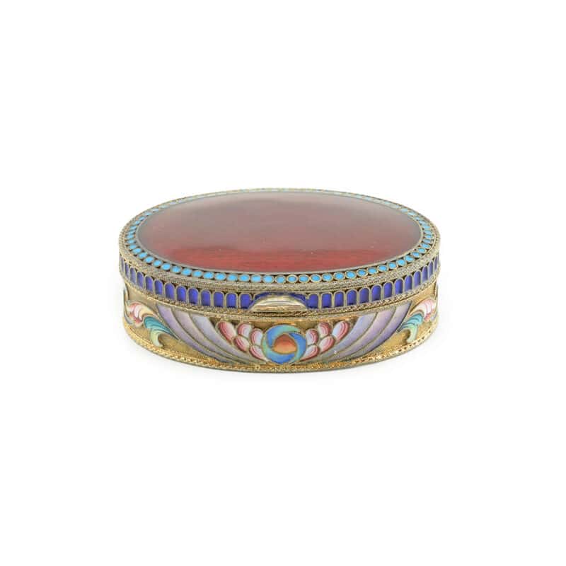 A Russian Silver and Enamel Box, Maria Semenova