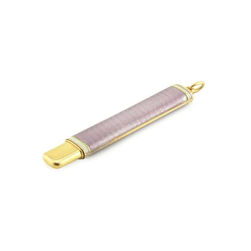 A Beautiful Russian Gold and Guilloche Enamel Pencil Holder - Image 3