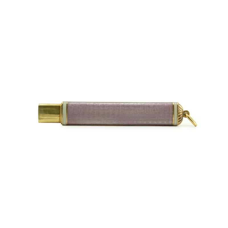 A Beautiful Russian Gold and Guilloche Enamel Pencil Holder - Image 6
