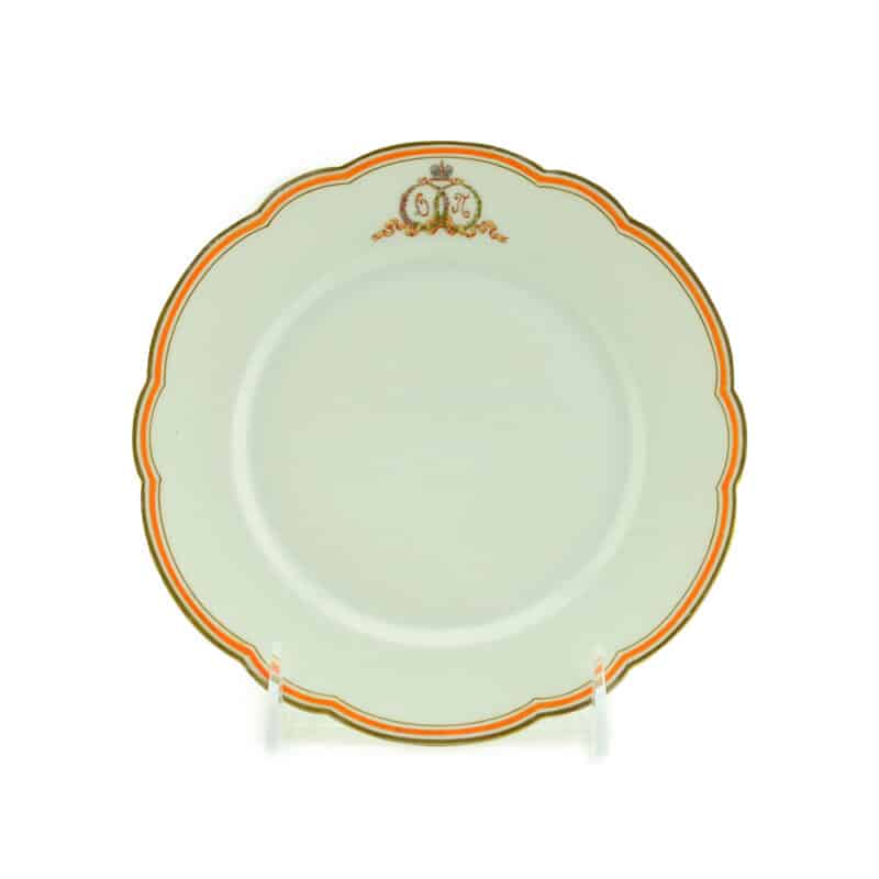 A Russian Side Plate From The Wedding Service of Grand Duchess Olga and Prince Peter