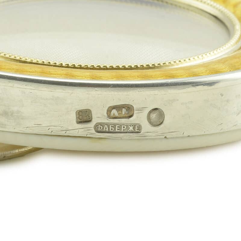 A Beautiful Faberge Silver and Guilloche Enamel Photograph Frame, Workmaster Anders Nevalainen - Image 4