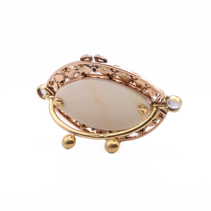 A Faberge Gemset, Gold and Enamel Miniature Photograph Frame - Image 3