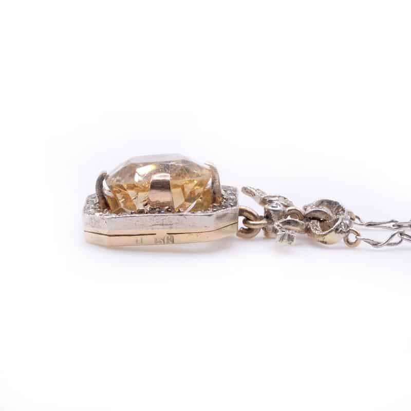 Faberge Silver, Gold, Diamond and Citrine Pendant Necklace, Alfred Thielemann - Image 4