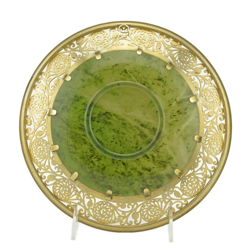 Russian Silver, Enamel, Gemstone and Nephrite plate - Image 3