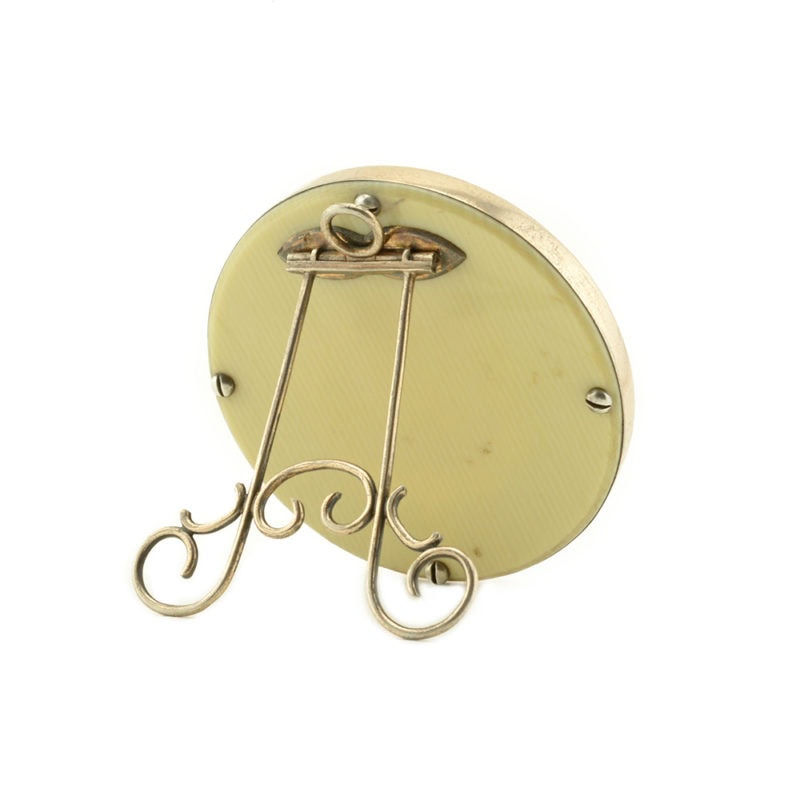 A Russian silver & guilloché enamel miniature photograph frame by Ivan Britzin - Image 3
