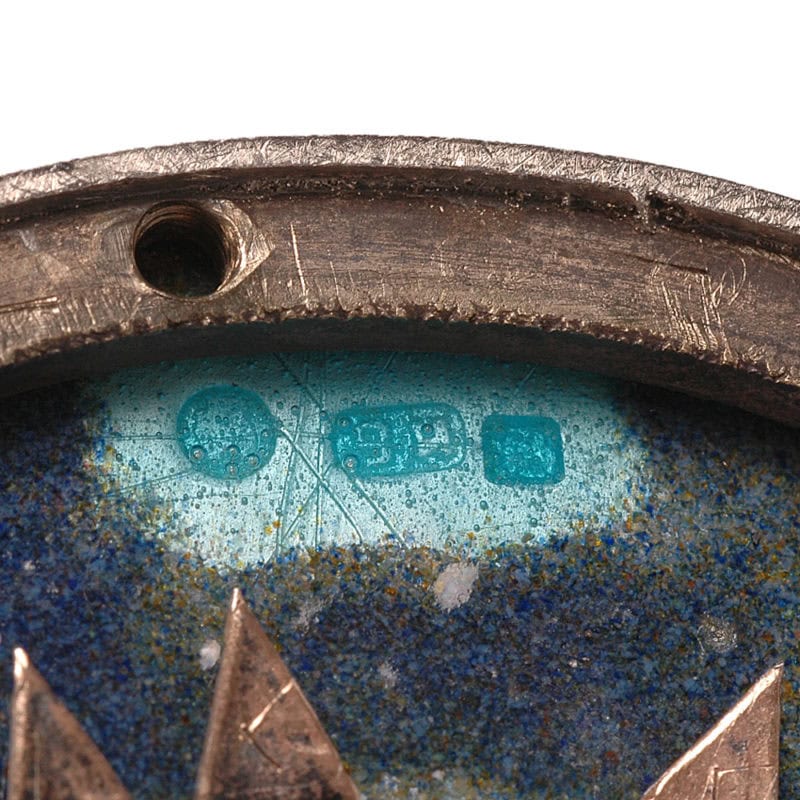 A Russian silver & guilloché enamel miniature photograph frame by Ivan Britzin - Image 7