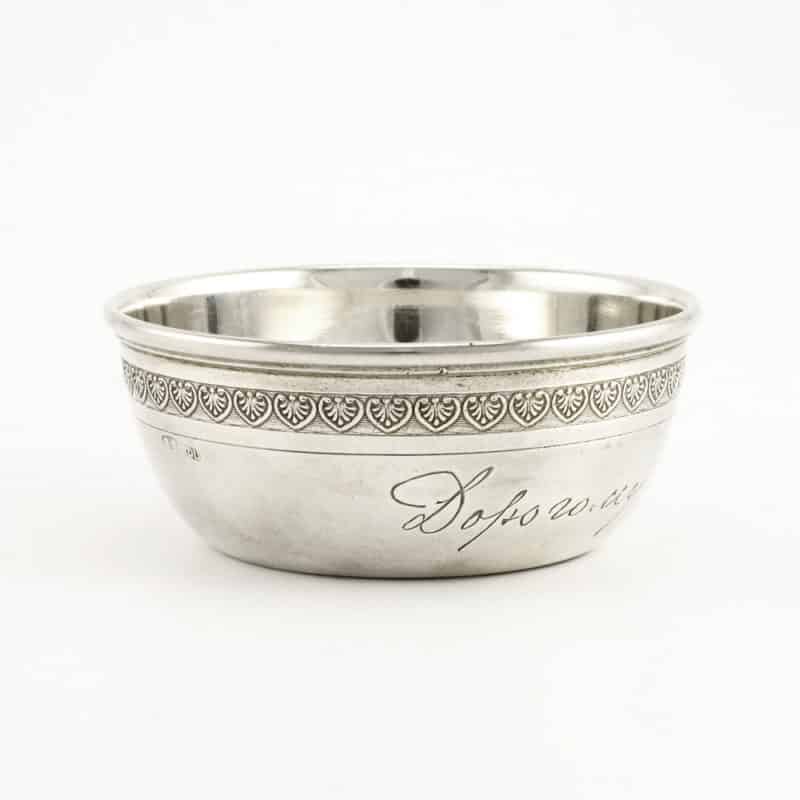Russian Silver Bowl with Peter the Great Coin - Image 2